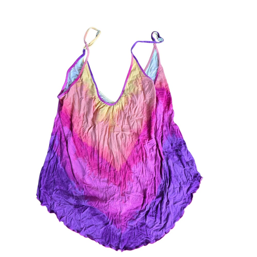 Linea Donatella Tie Dye Cami Top Boho Sleeveless Blouse Womens M Medium